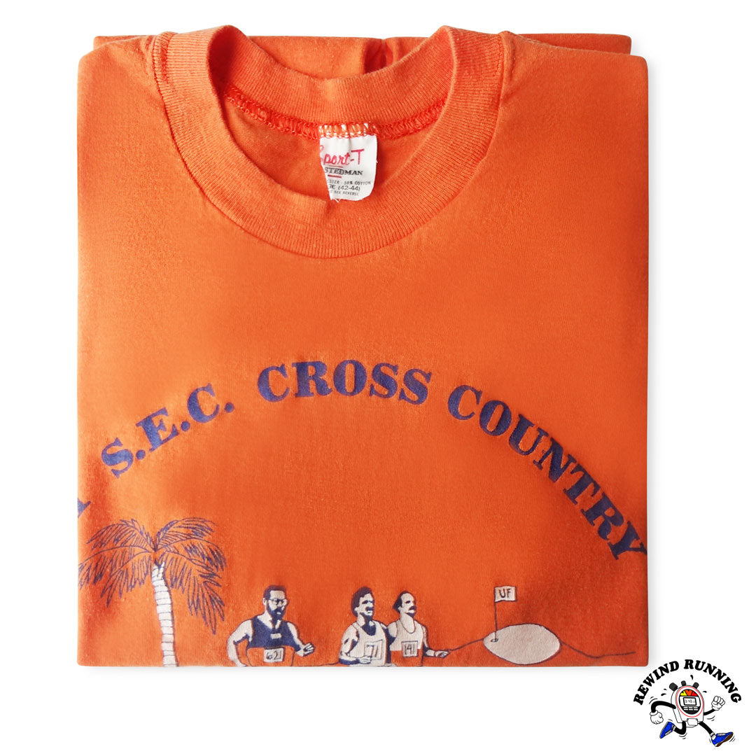 S.E.C. 1981 Cross Country Championship 80s Vintage Running T-Shirt Folded