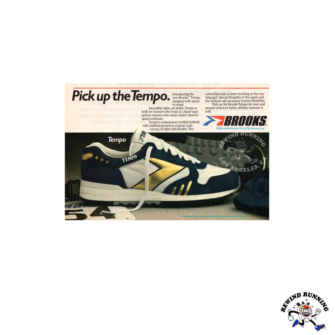 Brooks Tempo Vintage 1985 Running Shoes Sneaker Ad