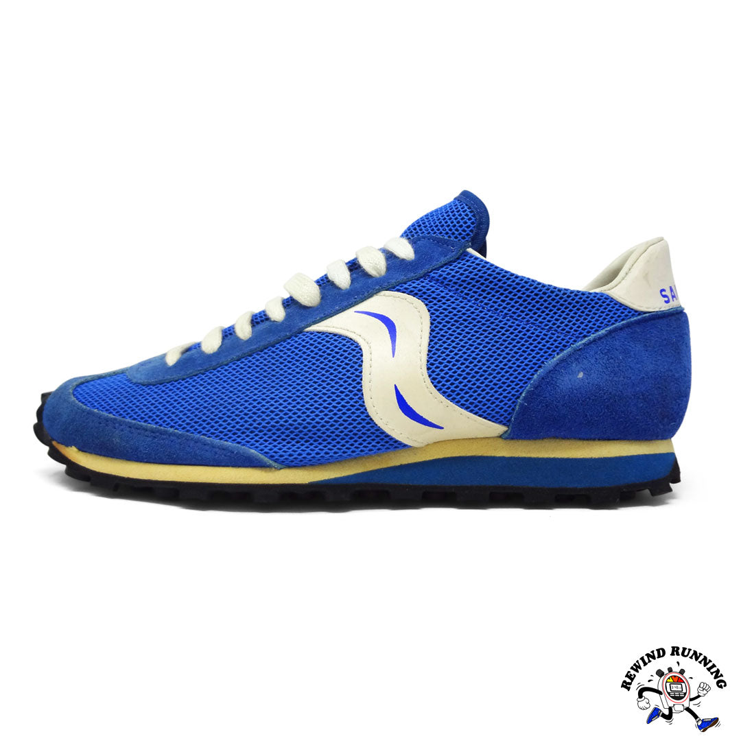 Saucony Gripper 8852 Vintage 70s Blue and White Running Shoes Sneakers Men's Profile