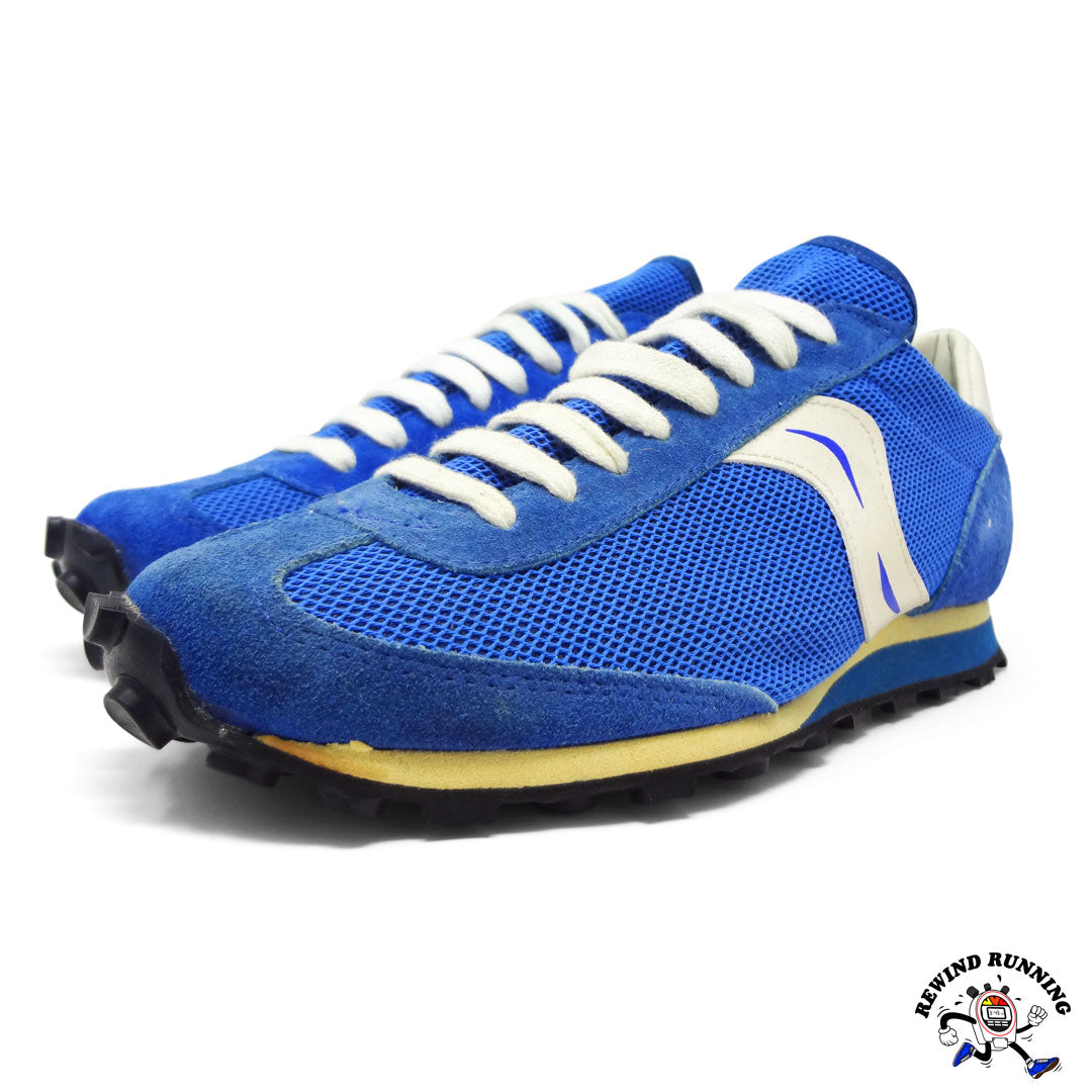 Saucony Gripper 8852 Vintage 70s Blue and White Running Shoes Sneakers low 3-4 view