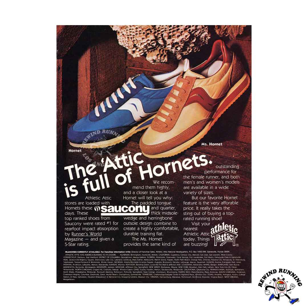 Saucony Hornets 1978 vintage sneaker ad by Athletic Attic