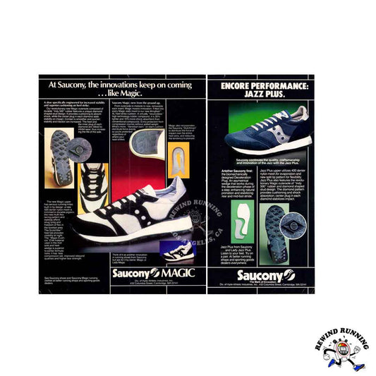 Saucony Magic and Jazz 1983 vintage sneaker ad