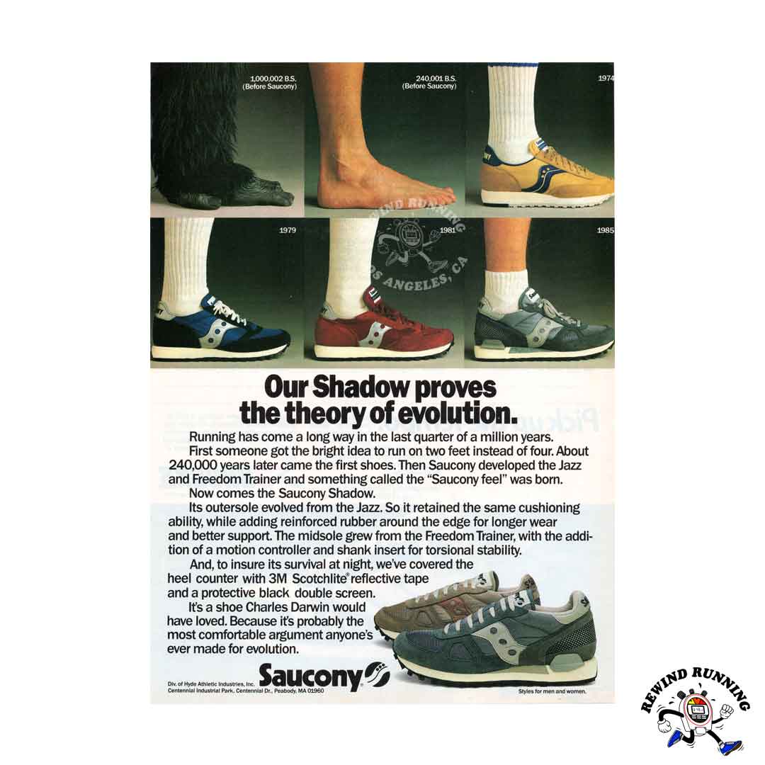 Saucony Shadow Vintage 1985 Running Shoes Sneaker Ad
