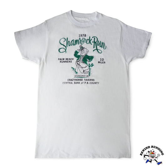 Shamrock Run 1978 Palm Beach Runners Leprechaun 70s T-Shirt St Patrick’s Day Medium