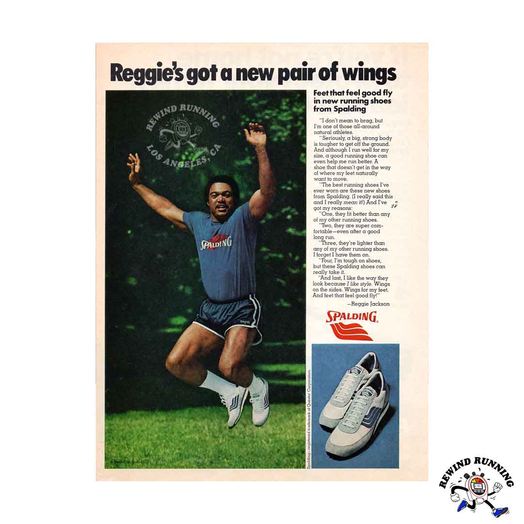 Spalding Superflite running shoes vintage 1979 print ad featuring