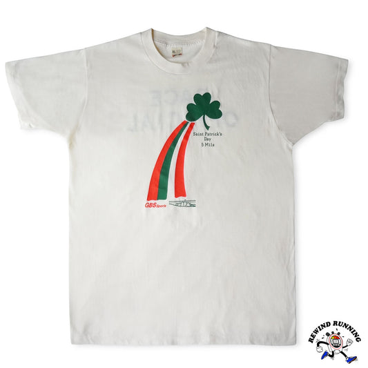 Saint Patrick's Day 5 Mile Running GBS Sports 80s Vintage Running Shamrock T-Shirt