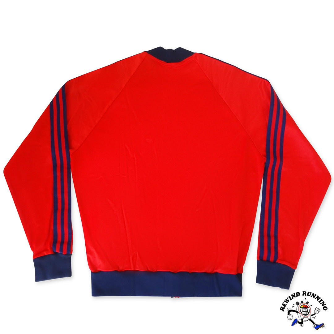 adidas ATP Keyrolan 3-Stripes Red Blue Vintage 70s 80s Track Jacket Trefoil USA Medium Back