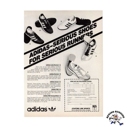 adidas Starting Line Sports 1978 Vintage Sneaker Print Ad